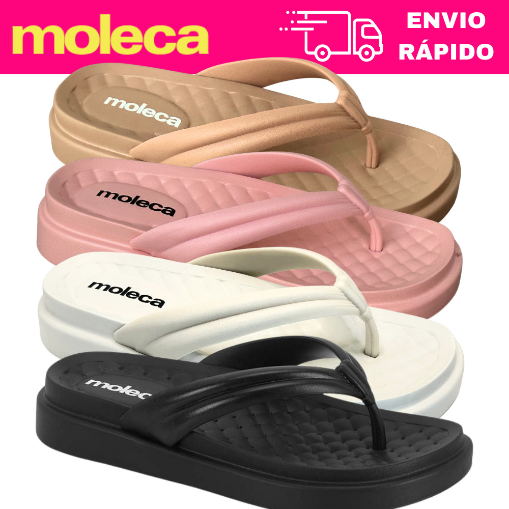 Tamanco Flatform Moleca 5554.100 Super Leve com Palmilha Extra Macia e Conforto no Dia a Dia