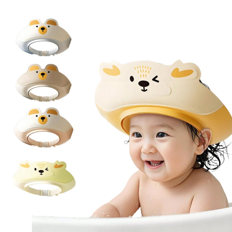 Chapéu Banho Bebe Protetor Olhos Shampoo Viseira 