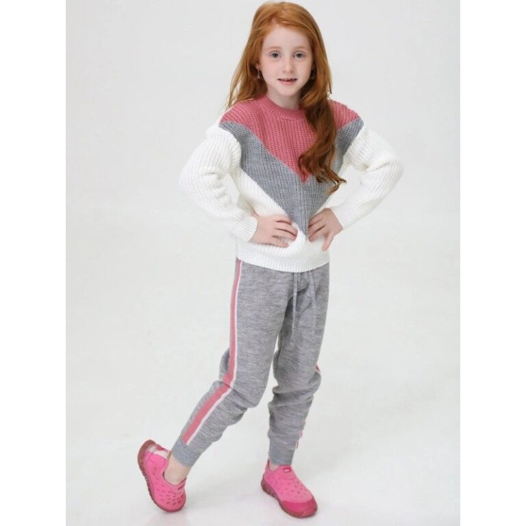 Blusão Em Tricot Infantil Menina Detalhe V Off wh