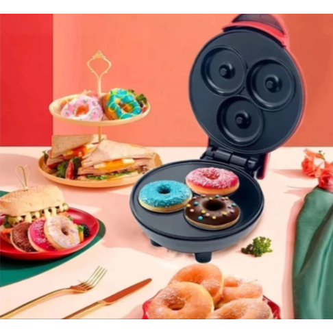 Mini Máquina de Donuts Elétrica 3 Furos – 