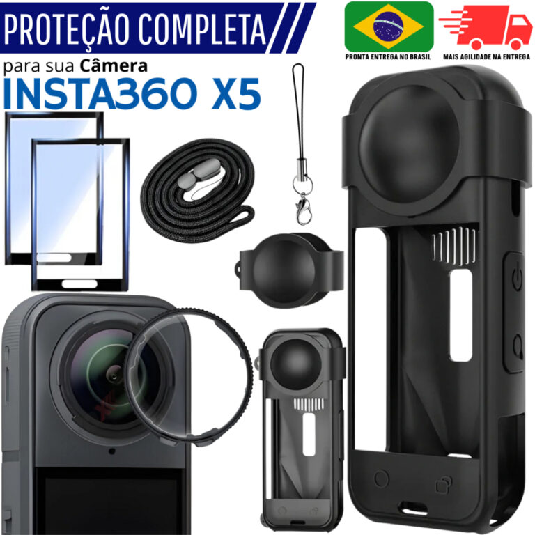 Kit Completo Para Câmera Insta 360 X5 Case Silico