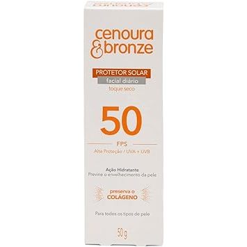 Protetor Solar Facial Cenoura e Bronze Fps50 50G, 