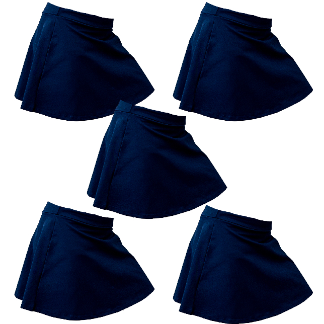 Short Saia Infantil Liso Uniforme Escolar Meninas 