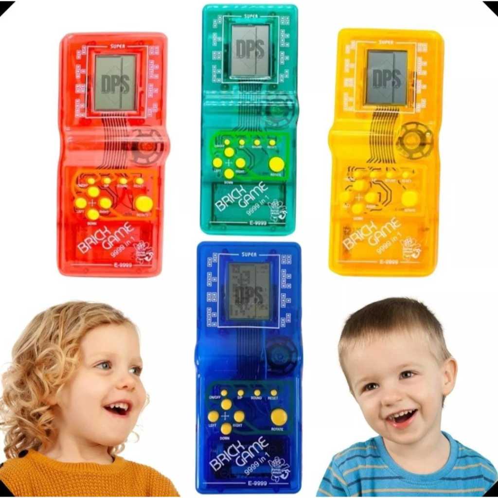 Kit 2 Super Mini Game Portátil Brick Game Retro Brinquedo Criança