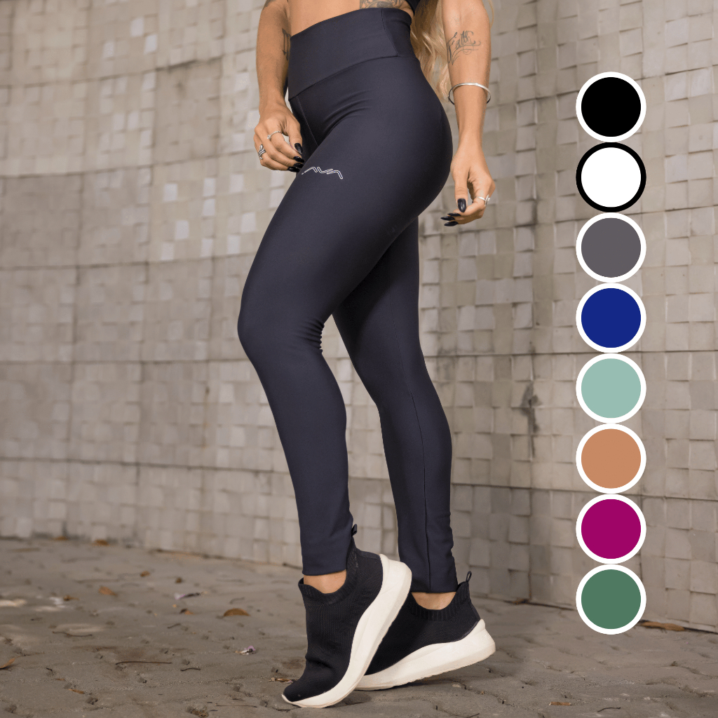 Calça Legging Feminina Compressão Academia Suplex Poliamida Zero Transparência AVA Fitness Original