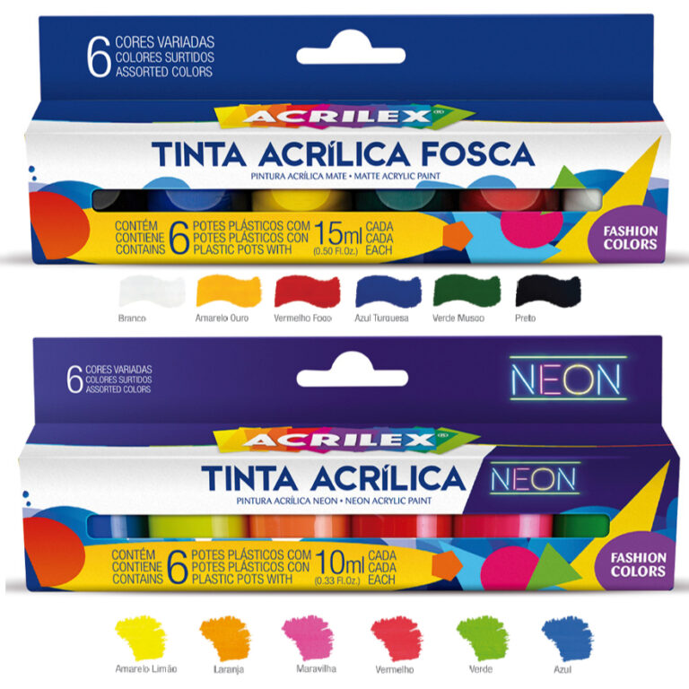 Conjunto Tinta Acrílica (Escolha O Modelo) Com 6 