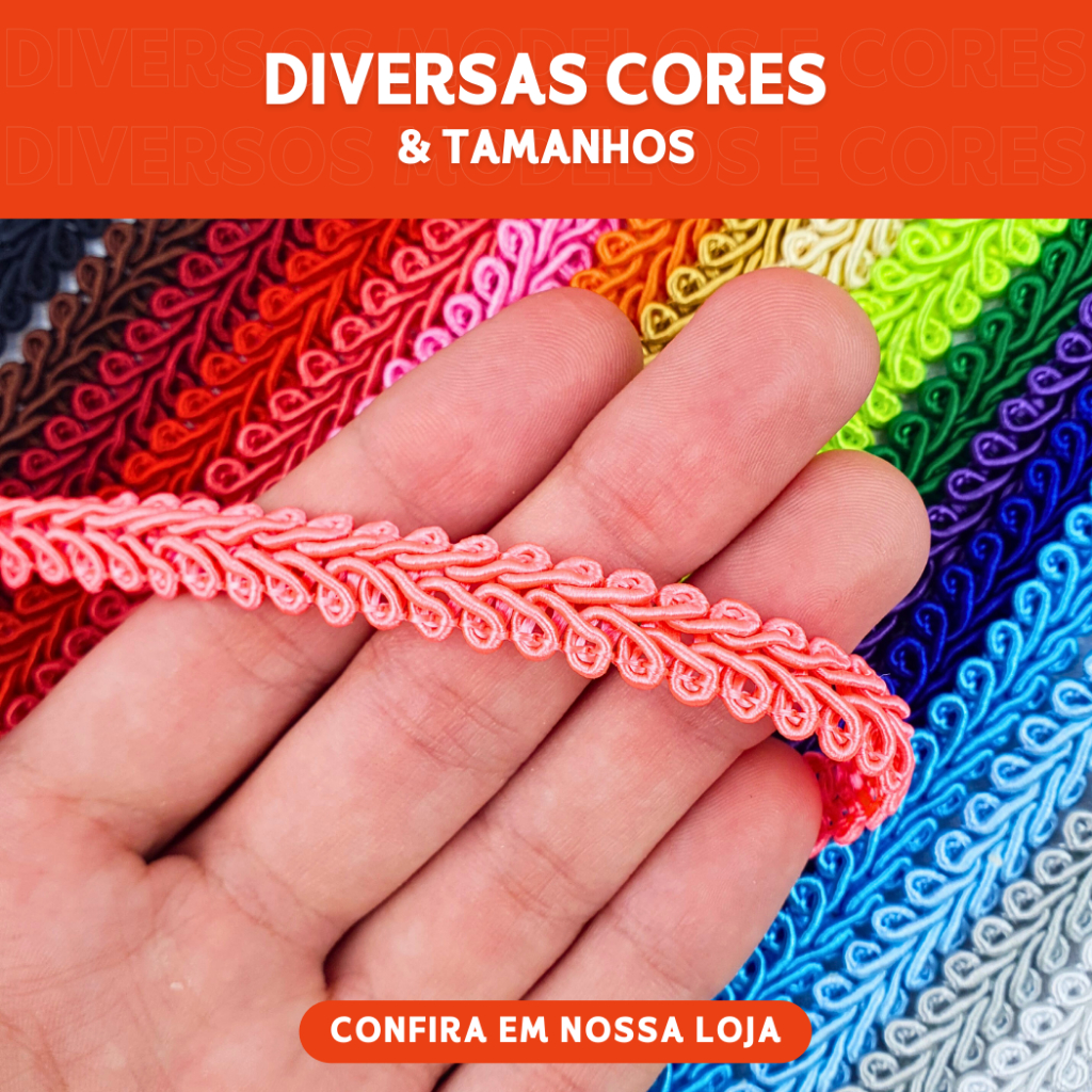 Passamanaria – Fita Galão 10mm – Rolo Com 20 Metros Várias Cores – 91- Mazzal