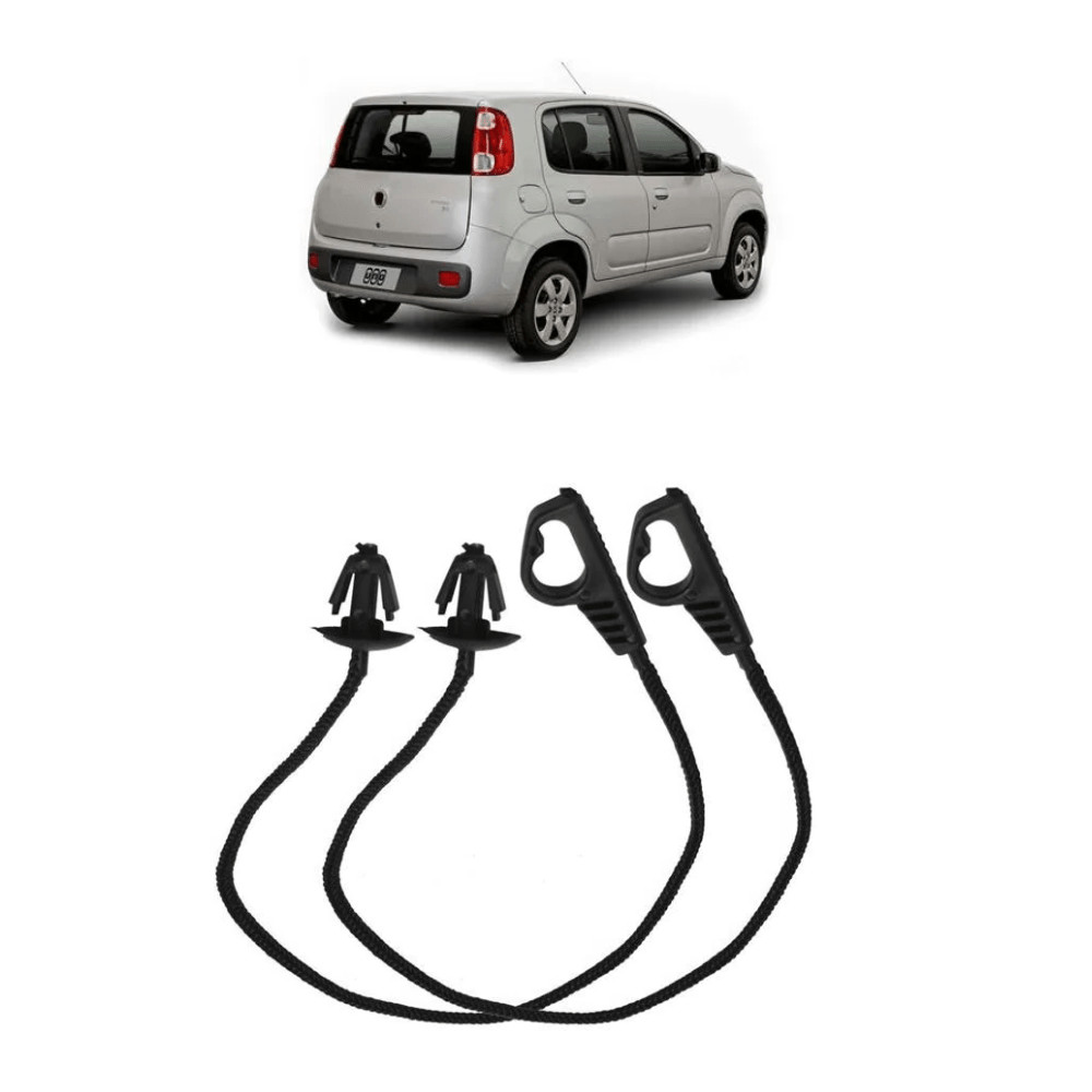 Par Cordão Alça Tampão Bagagito Porta Malas Novo Uno Evo Vivace Way