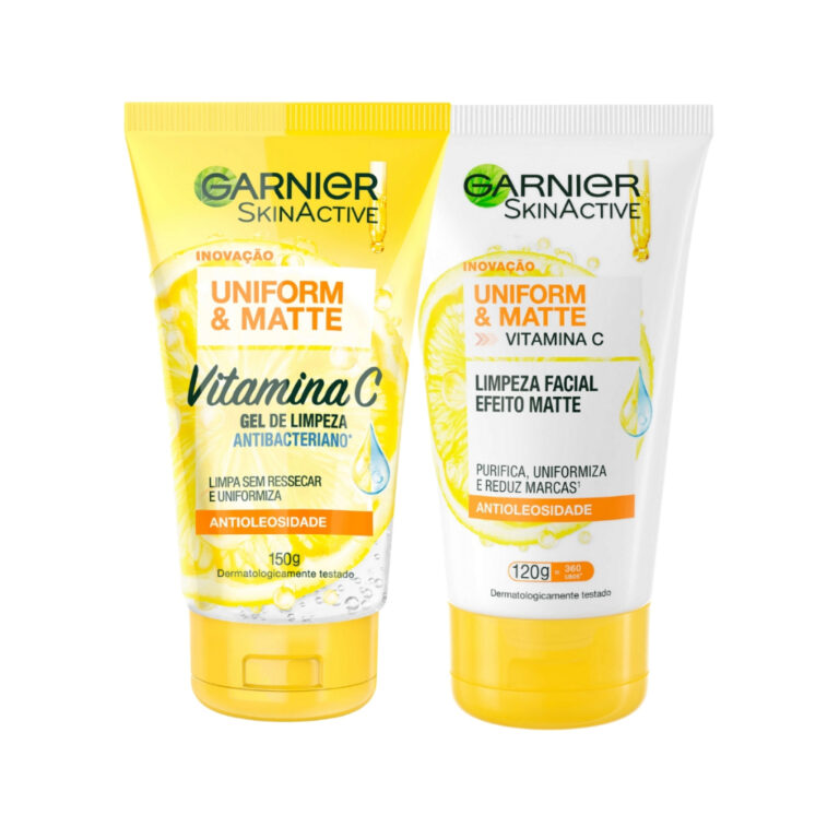 Kit Rotina Garnier Limpeza Facial UniformEMatte Vi
