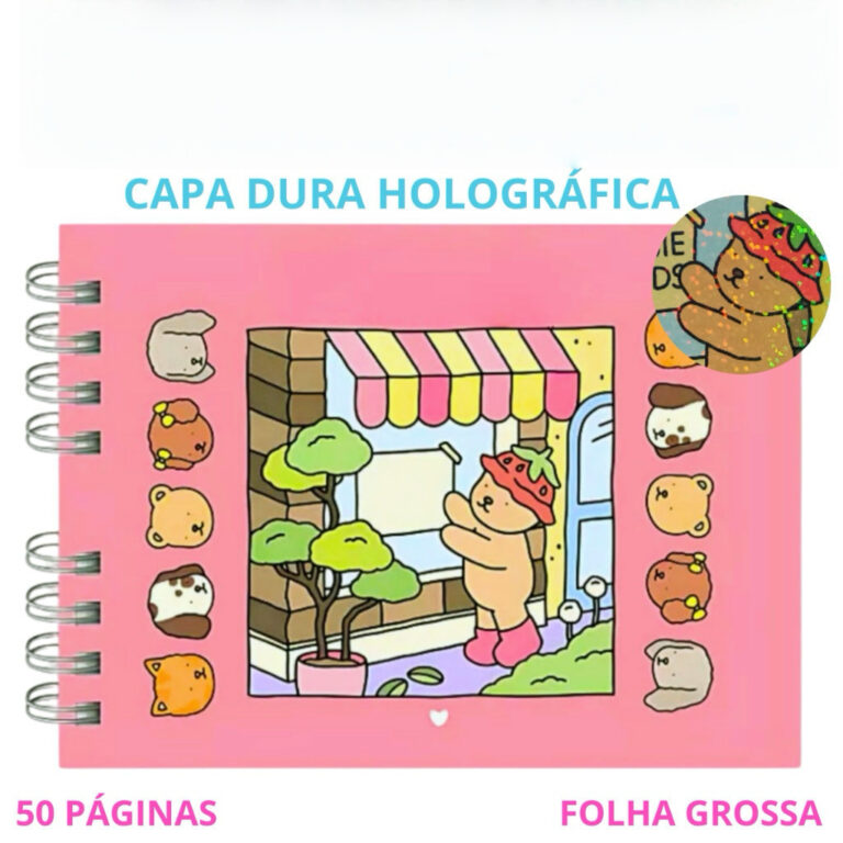 Livro de Colorir Capa Dura  50 Folhas 180g com Ace