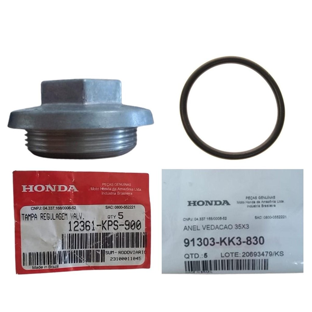 Tampa Bujão Óleo + Oring Crf 230f 2003 Á 2019 Original Honda