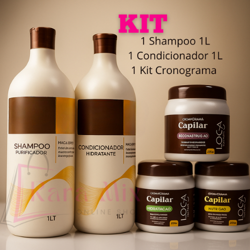 Kit Shampoo e Condicionador + Cronograma Capilar H