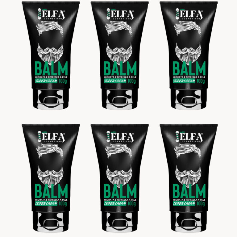 Kit 6 Balm Pós-Barba Elfa | Menthol, Hidratação