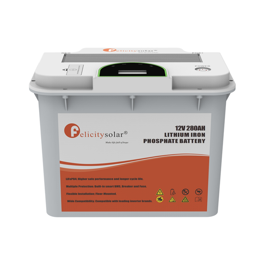 Bateria de Lítio Felicity Solar 12v 280ah Lifepo4