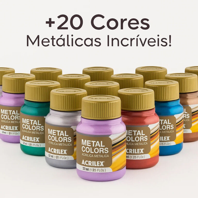 Tinta Acrílica Metálica Acrilex 37ml Metal Color