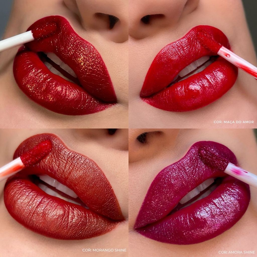 LIP TINT SHINE Mahav – Delicadas Particulas De Brilho,Cores Intensas, Brilhantes E Duradouras