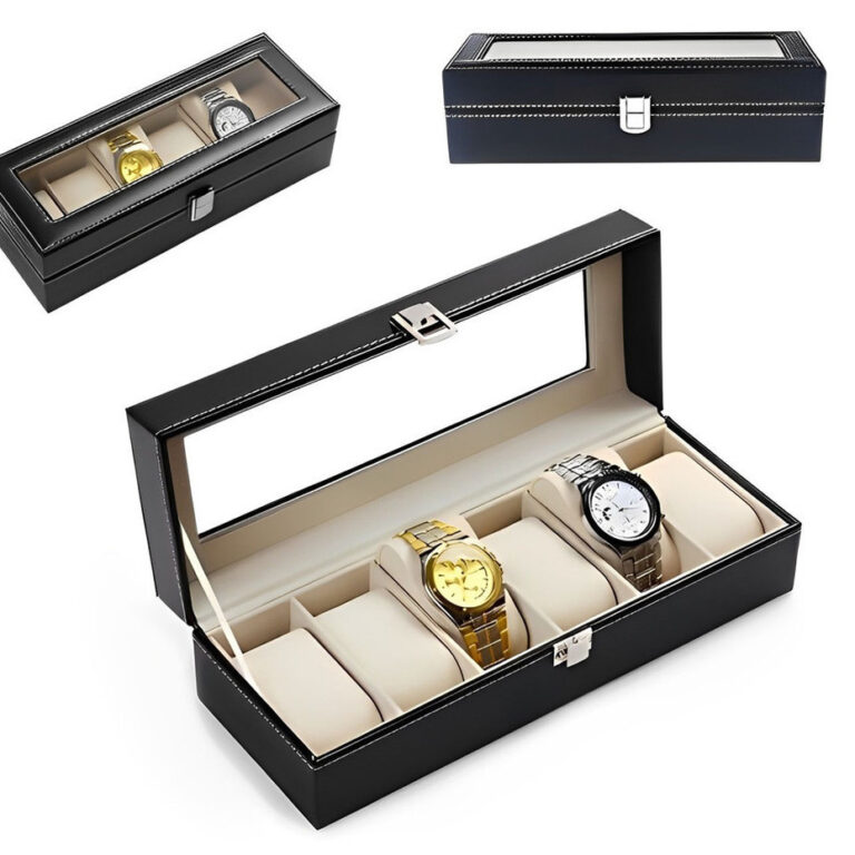 Porta Relógio Estojo Organizador Luxo Divisórias
