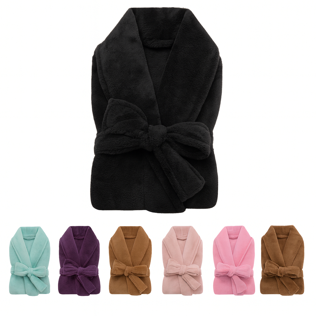 Roupão de Banho Feminino Adulto Microfibra Tamanhos M / G Flannel Super Macio