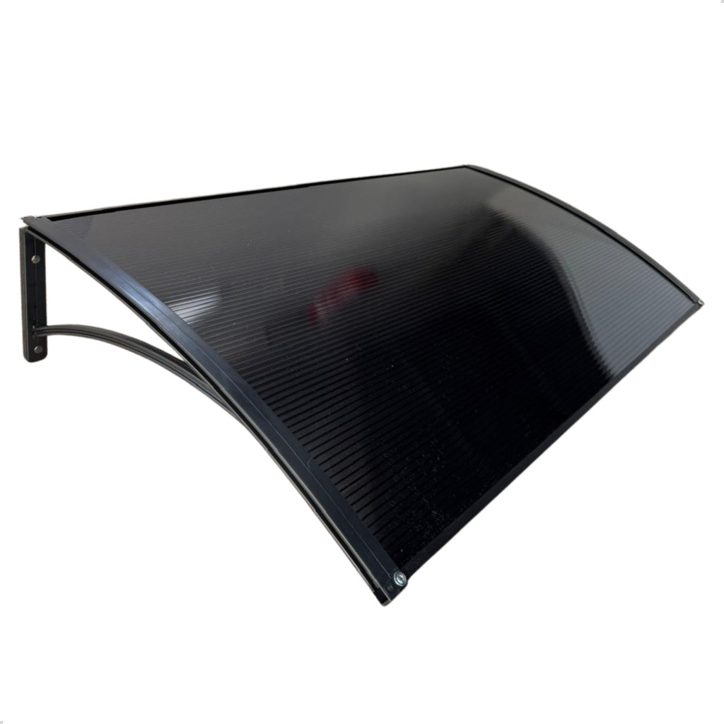 Toldo Policarbonato 100 a 200x50cm Alta Resistência, Proteção UV area externa portas e janelas