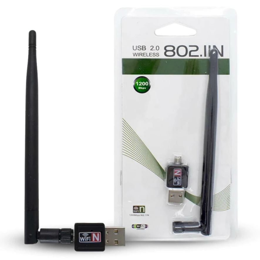 Adaptador Wifi Usb Wireless 1200mbps Com Antena PC Notebook