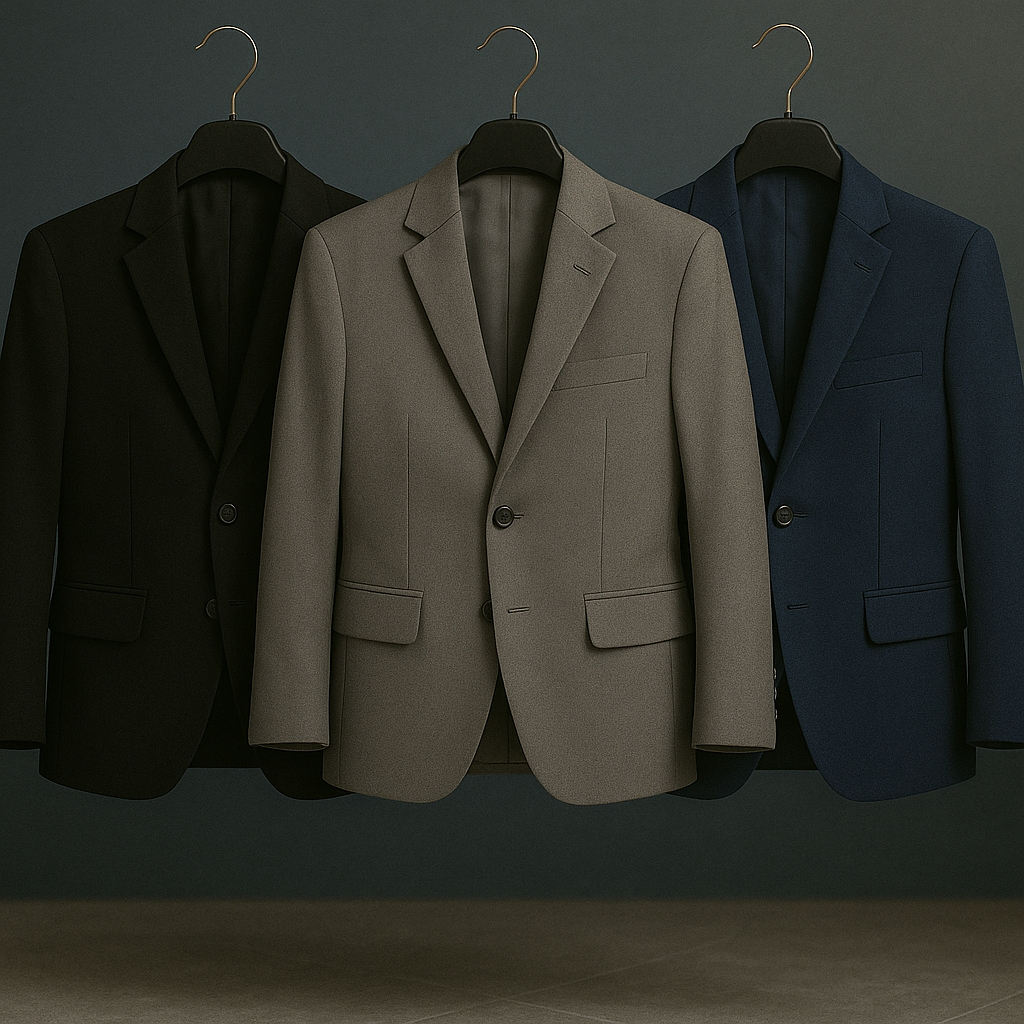 Blazer Infantil Masculino 1 a 14 anos Preto, Cinza , azul claro e Azul Marinho