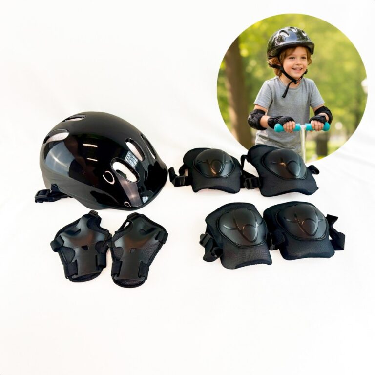 Kit De Proteção Capacete com Joelheira e Cotovel
