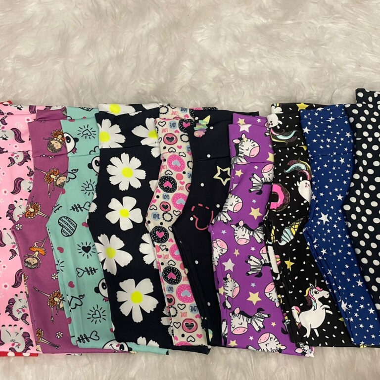 Calça Legging Suplex Moda Infantil Estampas Varia
