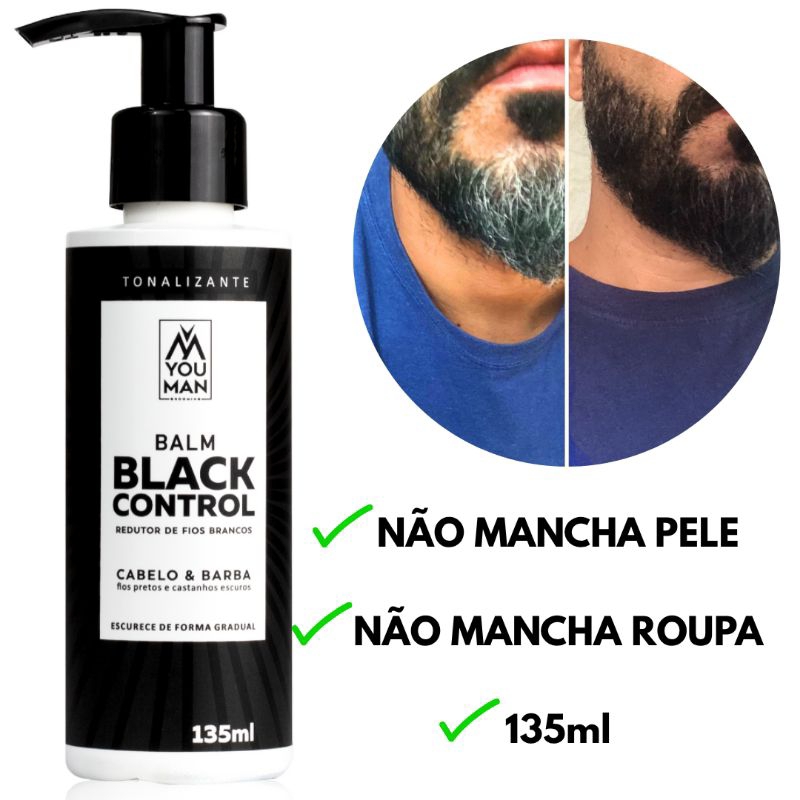 Escurecedor de Barba e Cabelo 135ml  Reduz Fios Brancos Sem Amônia | Efeito Natural