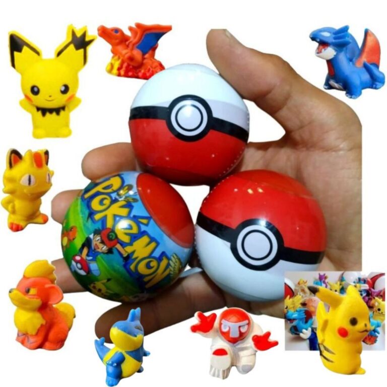 Kit 10 Miniaturas Pokemons Sortidos + 10 Pokebolas