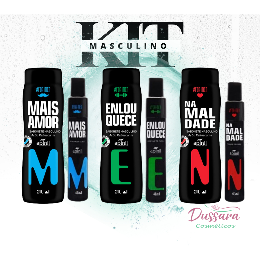 Kit MASCULINO, (com 2 itens) Sabonete Intimo + Perfume de Cueca – Ameniza odores e hidrata