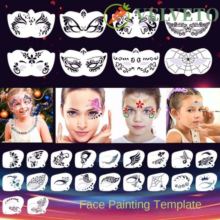 Modelos De Pintura Facial ELVETO , Estênceis De A