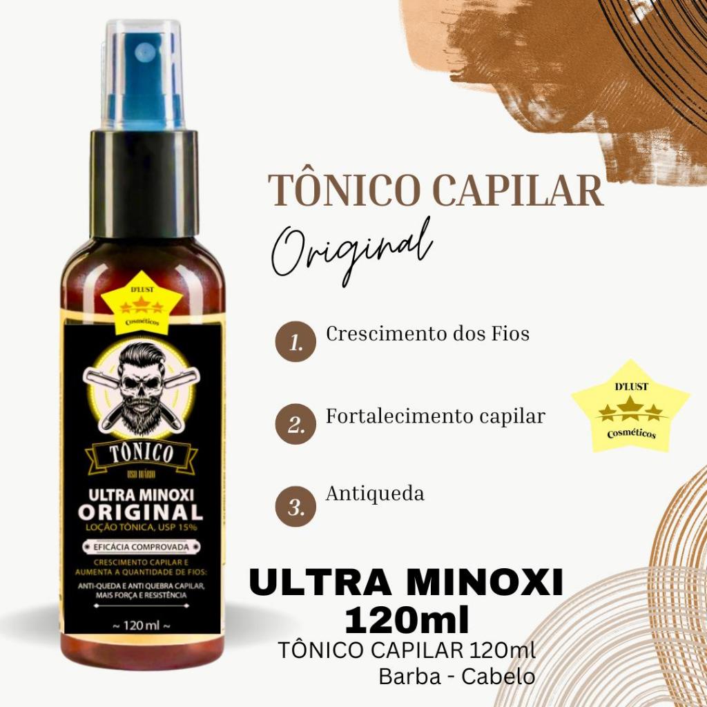 Tônico antiqueda DLust Ultra, cabelo, barba e sobrancelha