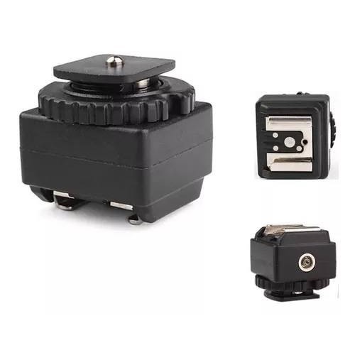 Sapata canon e nikon com Porta de Sincronização 