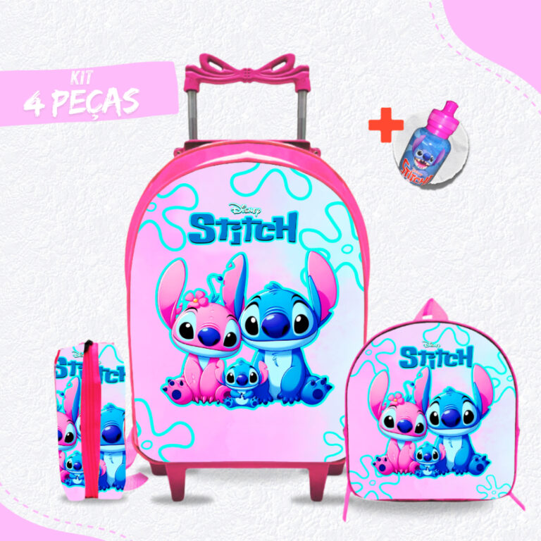 Mochila Escolar Stitch Rodinha