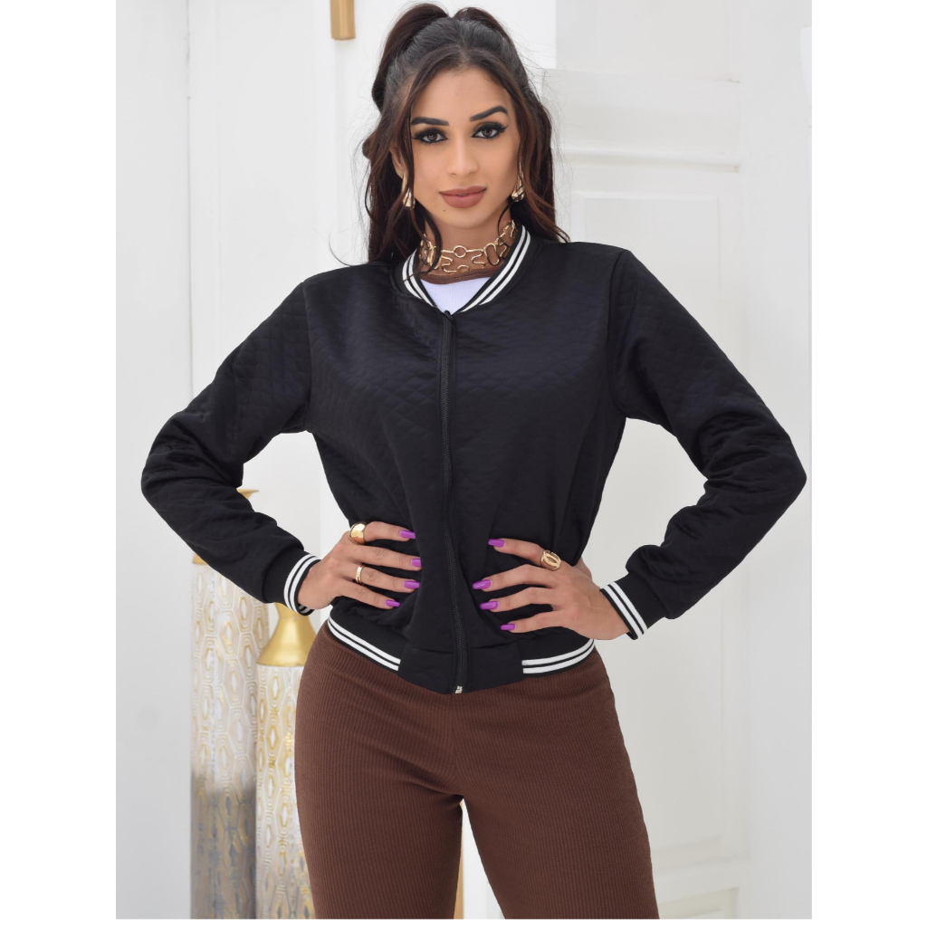Jaqueta Bomber  Metalassê Casaco Blusa De Frio Feminina