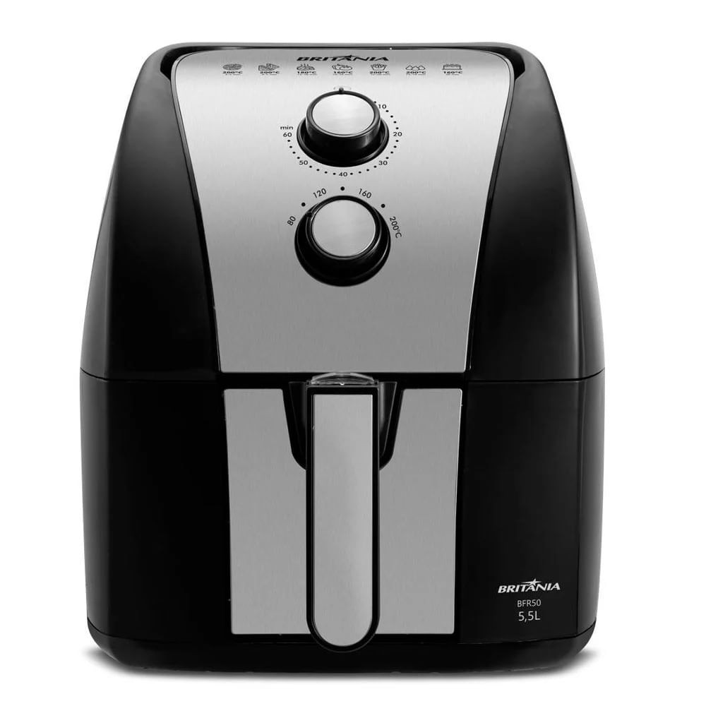 Fritadeira Elétrica Air Fryer Britania BFR51 5,5L Preta – 127V