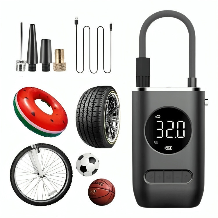 Bomba de Ar Digital Mini Compressor Calibrador de 