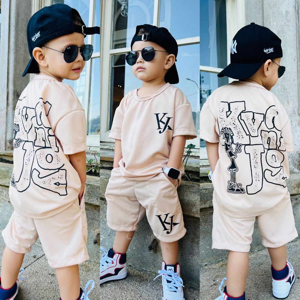 Conjunto Infantil Masculino – Camisa + Bermuda Para O Verão 2025