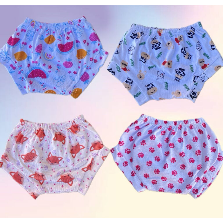 Kit 4 Short Tapa Fralda Bebê 100% Algodão Menino