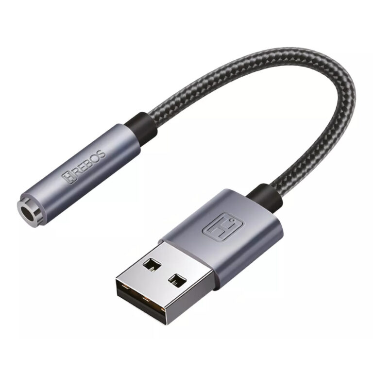 Placa De Som Usb P2 Fone 3.5mm Pc Notebook Cor Pre