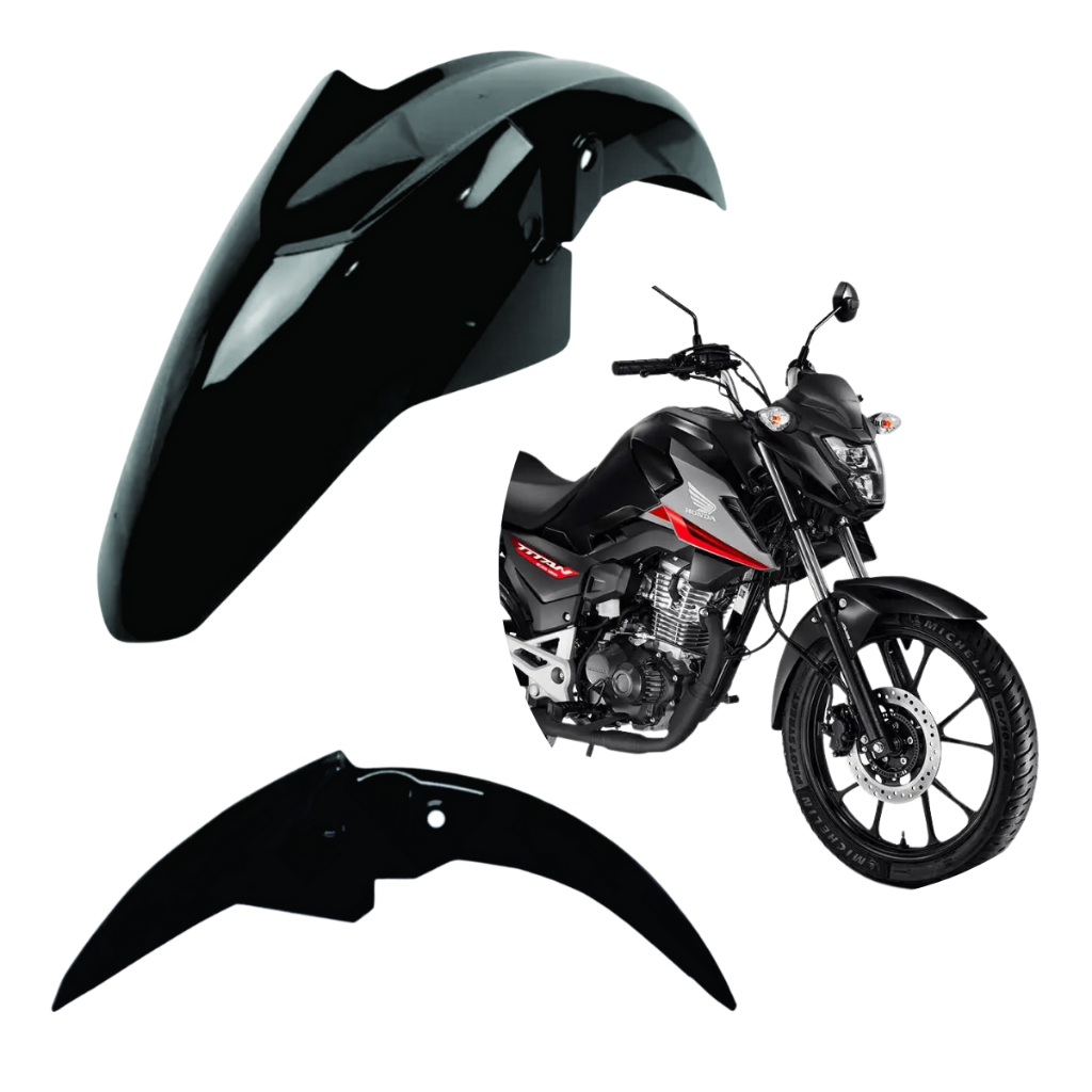 Paralama Preto Titan/Fan/Start 150/160 2014 a 2023