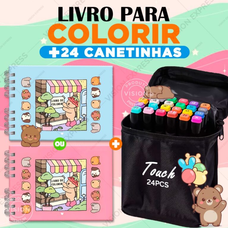 Livro De Colorir Boogie Goods Capa Dura ou Kit Com