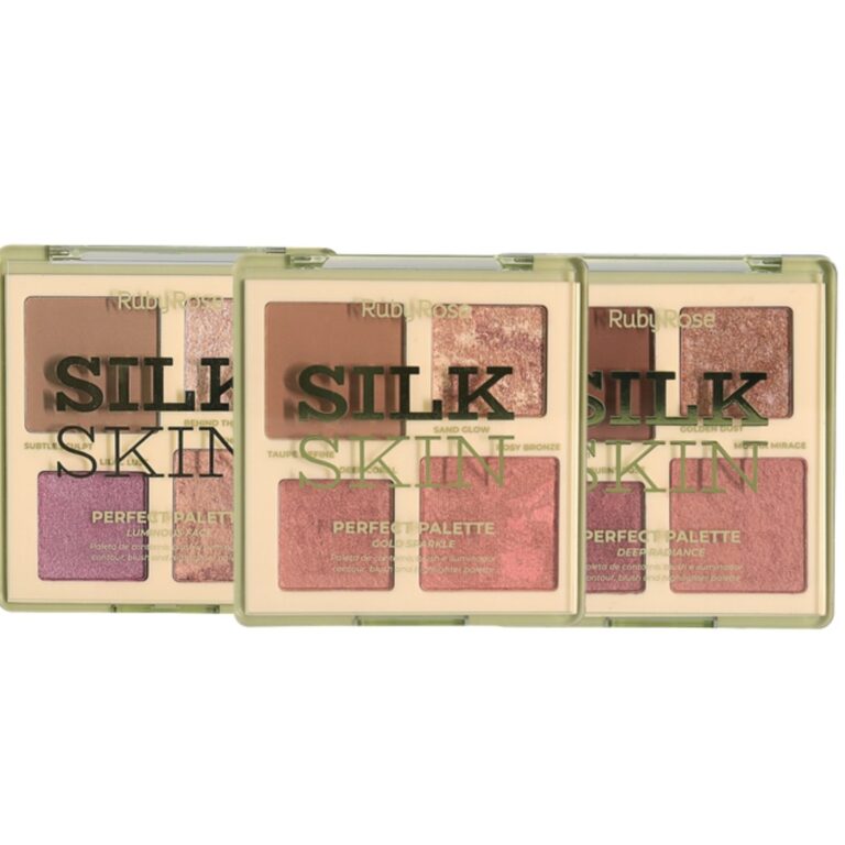 Paleta Contorno Blush Iluminador Ruby Rose Silk Sk