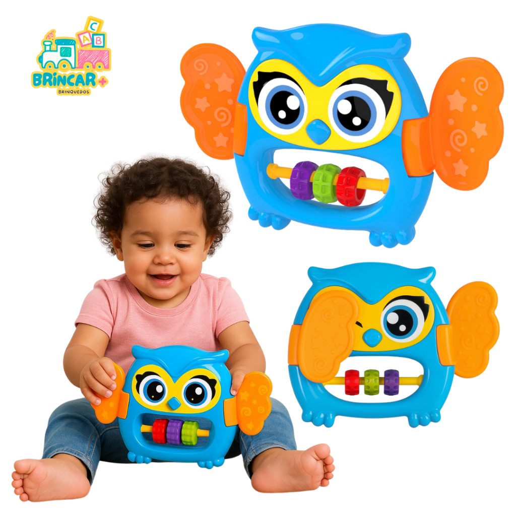 Brinquedo Educativo Corujinha Esconde Esconde Didático Divertido para Bebês