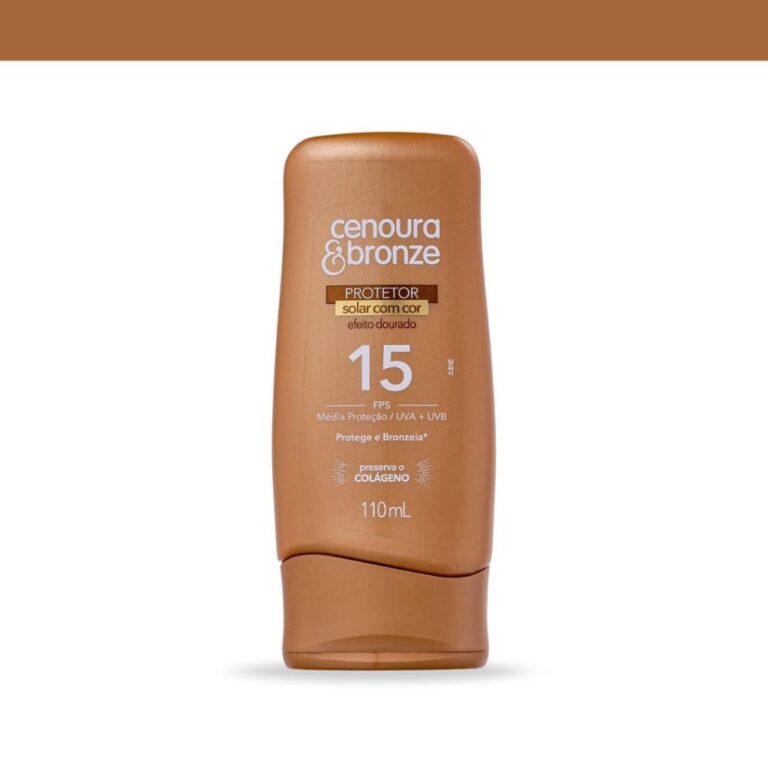 Protetor Solar Corporal Com Cor Efeito Dourado FPS