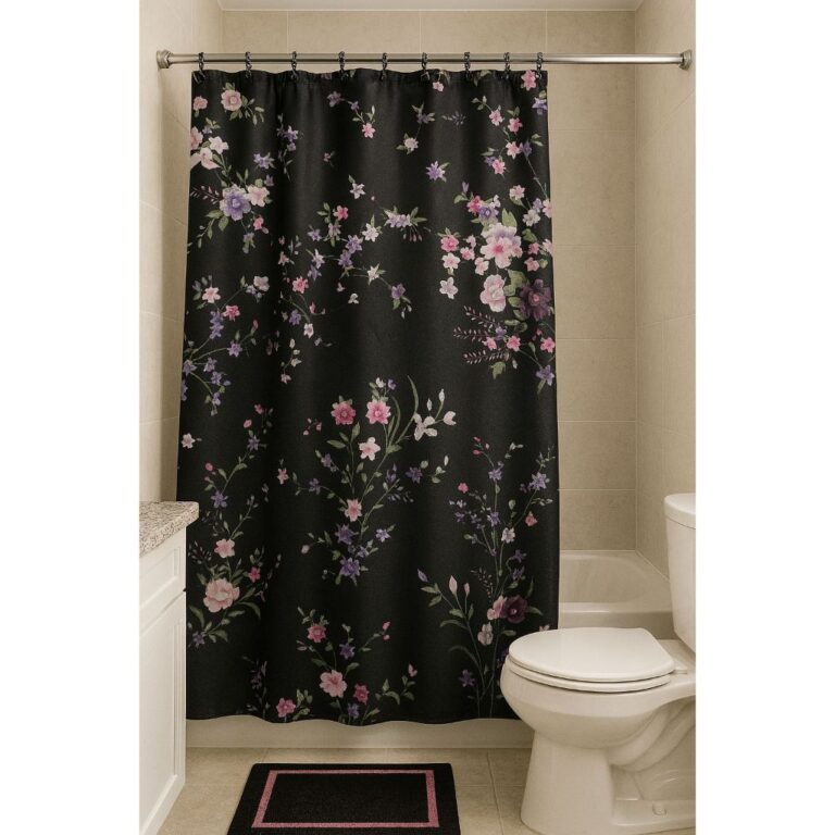 Cortina Para Box Banheiro Tecido Poliéster 180*18