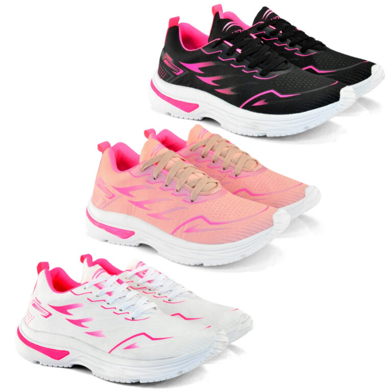 Kit 3 Pares Tenis Feminino Esportivo Treino Caminh