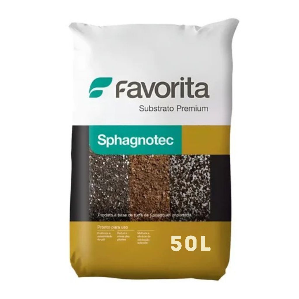 Turfa + Perlita + Casca de Arroz + Casca de Pinus 50L Substrato Profissional Para Plantas