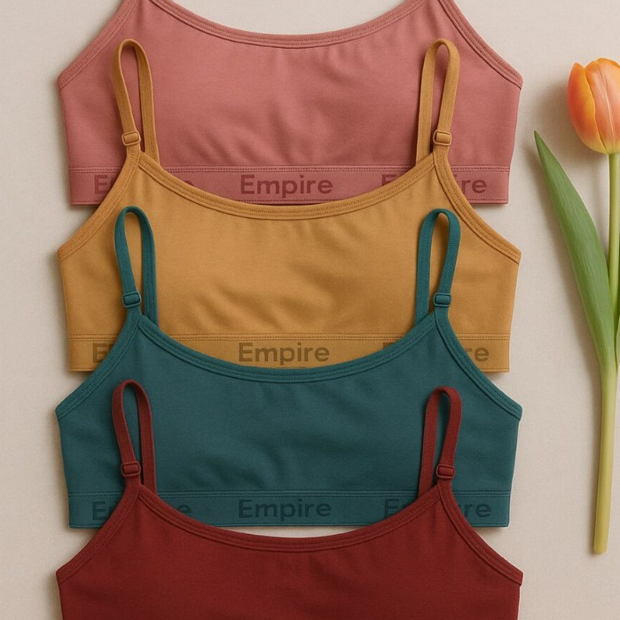 Kit 4 Top Feminino Forrado de Microfibra Sutiã Se