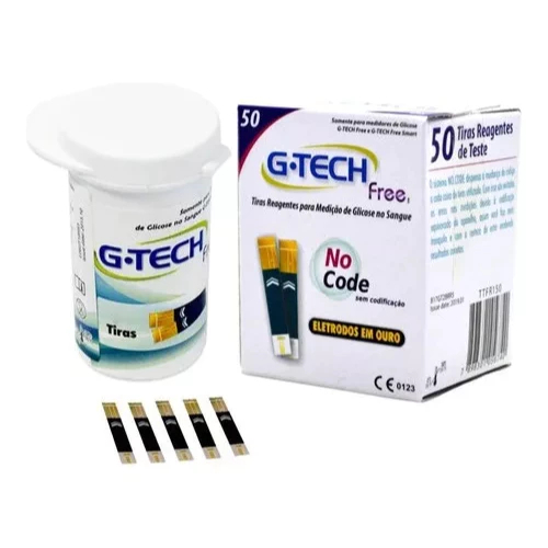 Tiras Reagentes Glicose 50 Un G-Tech Free